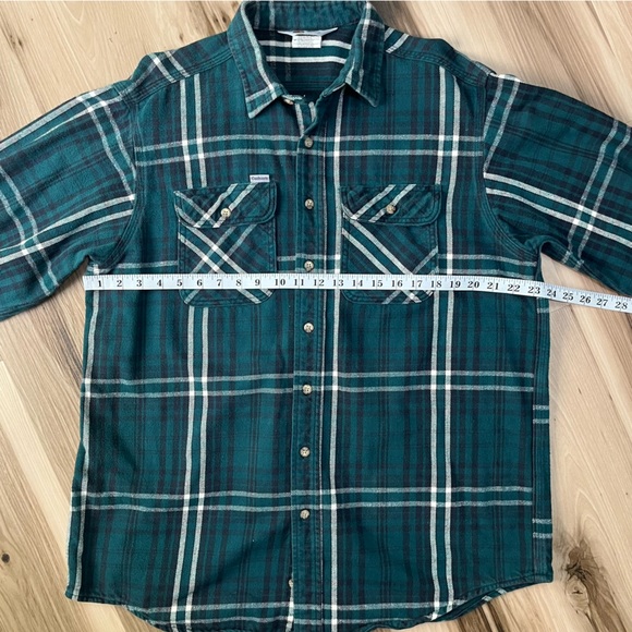 Carhartt Rugged Outdoor Wear Heavy Plaid Button Down Long Sleeve Shirt Size XL - Picture 7 of 9